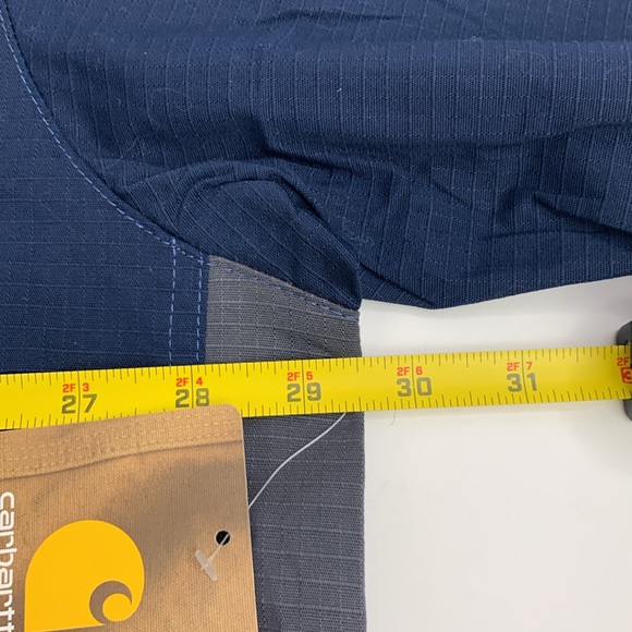 Carhartt Mens Ripstop Scrub Top Rugged Flex Size 3X Navy Blue pocket NEW NWT - Picture 9 of 12